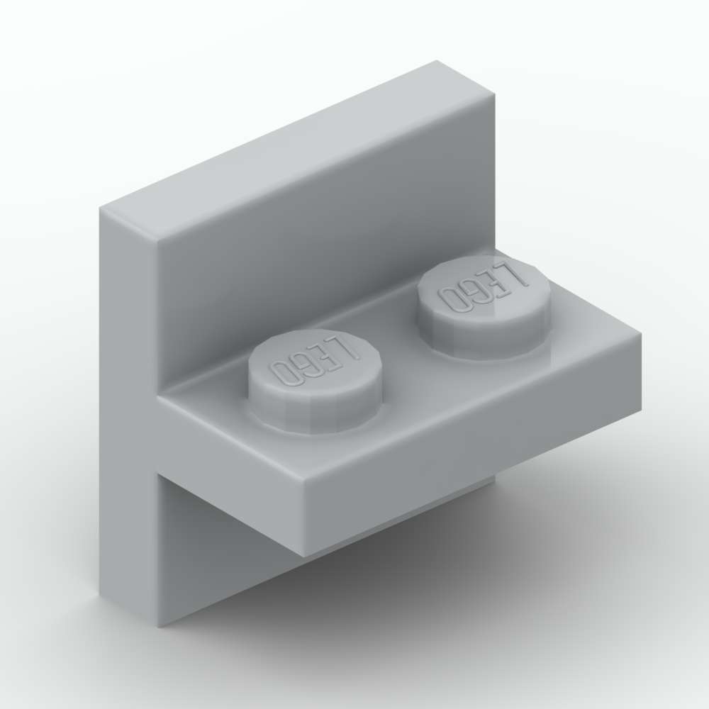 LEGO® Support Perpendiculaire / Bracket 2 x 2 – 1 x 2 Centré – 41682 –  Medium Stone Gray