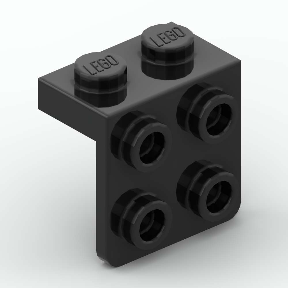 LEGO® Support Perpendiculaire / Bracket 1 x 2 – 2 x 2 – 44728 – Noir