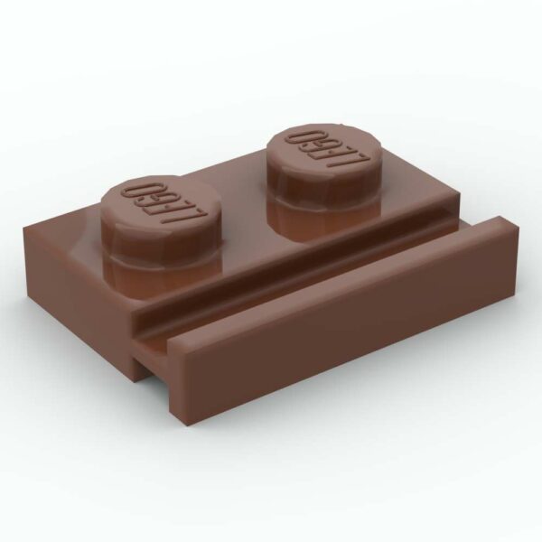 LEGO® Plaque Modifiée 1 x 2 avec Rail / Glissière - 32028 - Brun