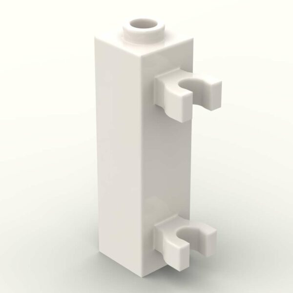 LEGO® Brique Modifiée 1 x 1 x 3 avec 2 Clips Verticaux - 60583b - 60583b - Blanc