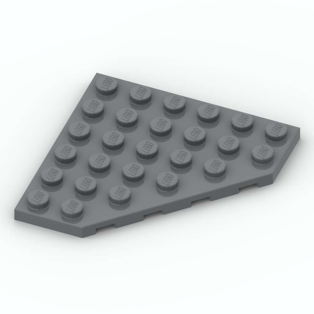 LEGO® Plaque 6 x 6 Coin Coupé – 6106 – Dark Stone Gray