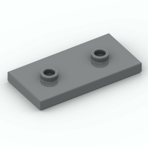 LEGO® Plaque Modifiée 2 x 4 avec 2 Tenons "Double Jumper" - 65509 - Dark Stone Gray