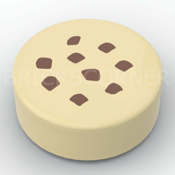 LEGO® Tuile Ronde 1 x 1 Cookie - 98138pb014 - Medium Nougat