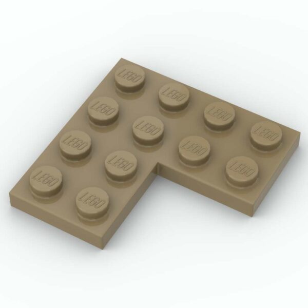 LEGO® Plaque 4 x 4 Angle / Coin - 2639 - Beige Foncé