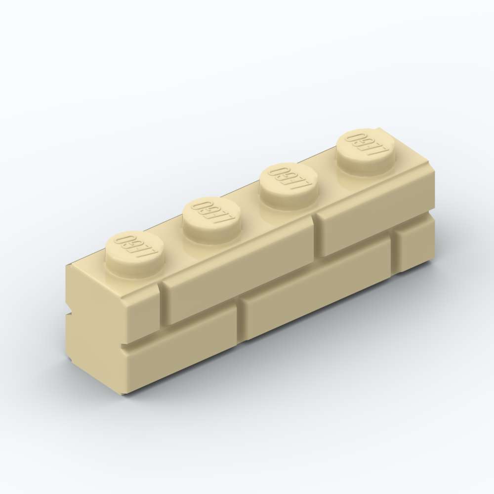 LEGO® Brique Modifiée 1 x 4 avec Profil Mur / Maçonnerie - 15533 - Beige