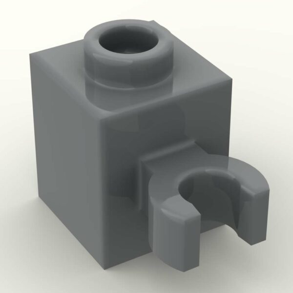LEGO® Brique Modifiée 1 x 1 avec Clip Vertical - 60475b - Dark Stone Gray