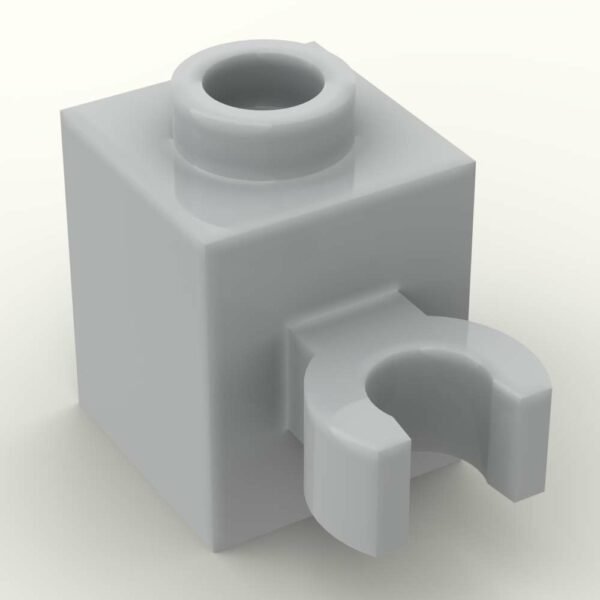 LEGO® Brique Modifiée 1 x 1 avec Clip Vertical - 60475b - Medium Stone Gray
