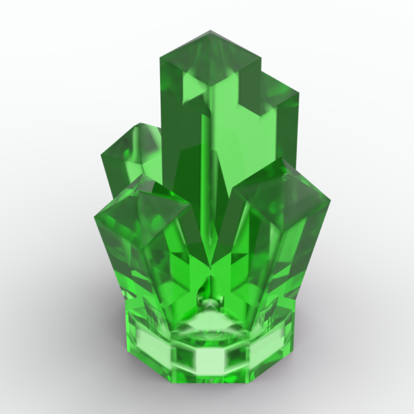 LEGO® Roche 1 x 1 Crystal à 5 branches - 52 / 30385 - Vert Clair Transparent