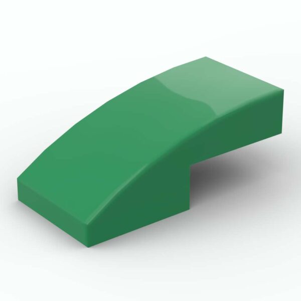 LEGO® Pente Courbe 2 x 1 x 2/3 - 11477 - Vert
