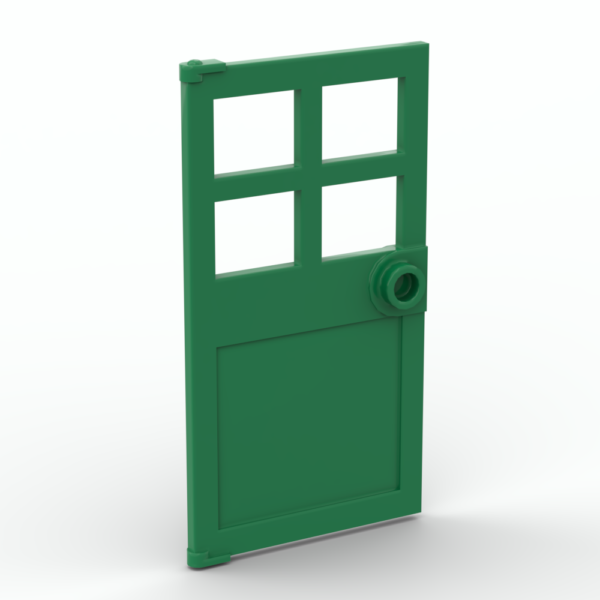 LEGO® Porte 1 x 4 x 6 avec 4 Fenêtres et Tenon - 60623 - Vert