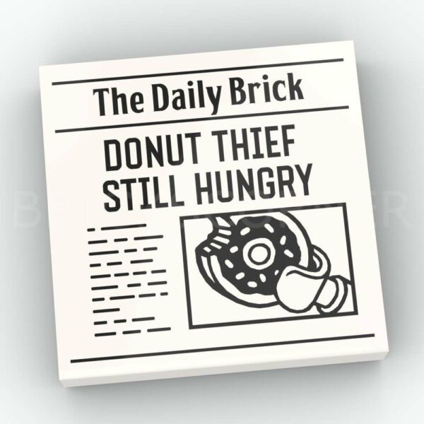 LEGO® Tuile Décorée 2 x 2 Motif Journal / Newspaper - 3068pb1488 - Blanc