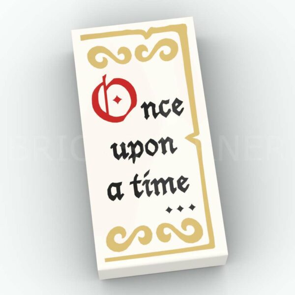 LEGO® Tuile Décorée 1 x 2 Motif "Once Upon A Time..." - 3069pb0507 - Blanc