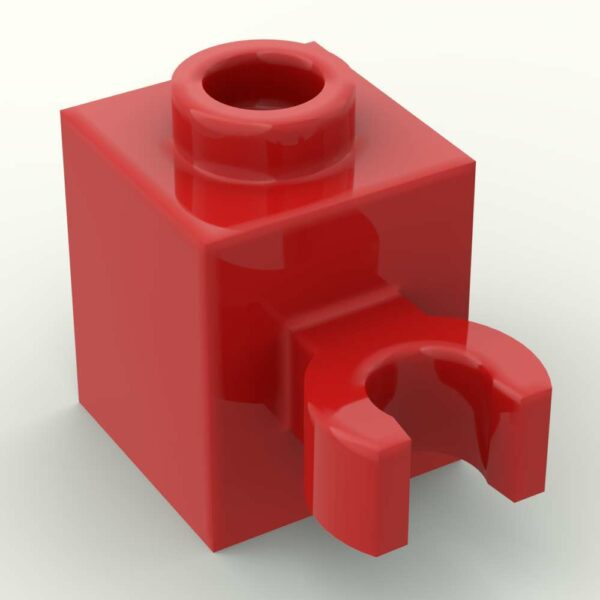 LEGO® Brique Modifiée 1 x 1 avec Clip Vertical - 60475b - Rouge