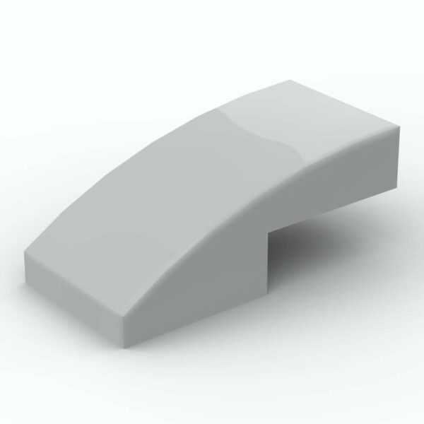 LEGO® Pente Courbe 2 x 1 x 2/3 - 11477 - Medium Stone Gray