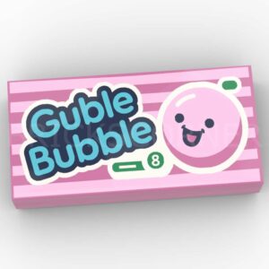 LEGO® Tuile Décorée 1 x 2 Tablette de Bubble Gum / Chewing-gum - 3069pb1063 - Rose Foncé