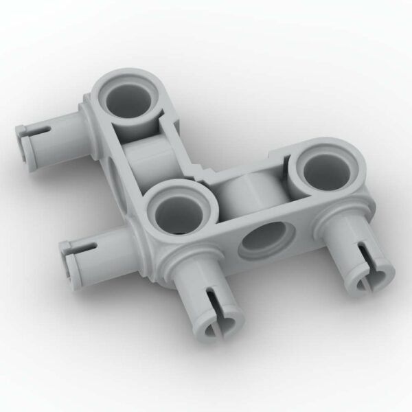 LEGO® Technic Connecteur Perpendiculaire 3 x 3 en Angle avec 4 Pins - 55615 - Medium Stone Gray