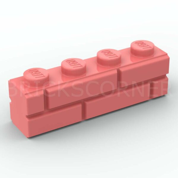 LEGO® Brique Modifiée 1 x 4 avec Profil Mur / Maçonnerie - 15533 - Coral
