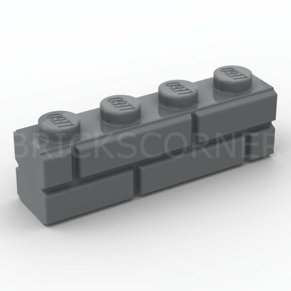 LEGO® Brique Modifiée 1 x 4 avec Profil Mur / Maçonnerie - 15533 - Dark Stone Gray