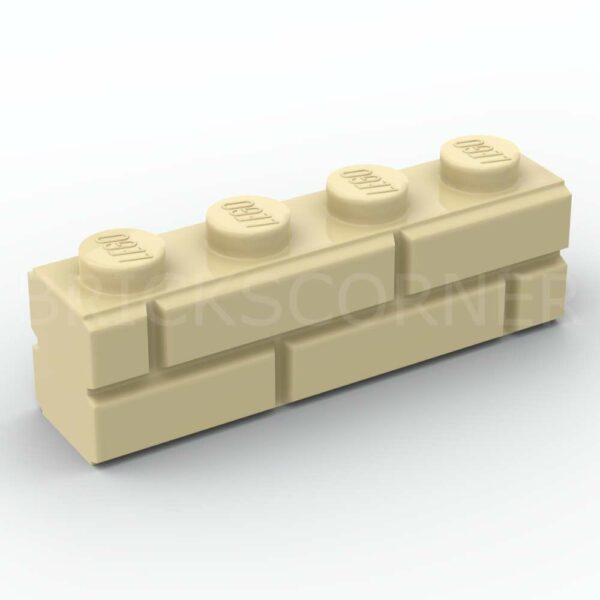 LEGO® Brique Modifiée 1 x 4 avec Profil Mur / Maçonnerie - 15533 - Beige