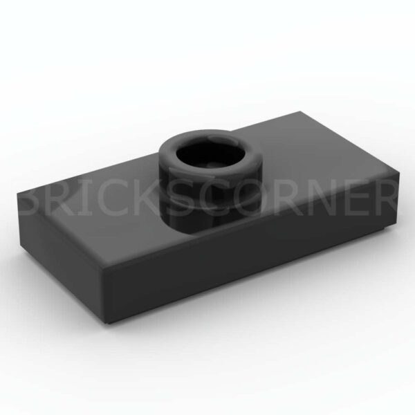 LEGO® Plaque Modifiée 1 x 2 avec Tenon au centre "Jumper" - 15573 - Noir
