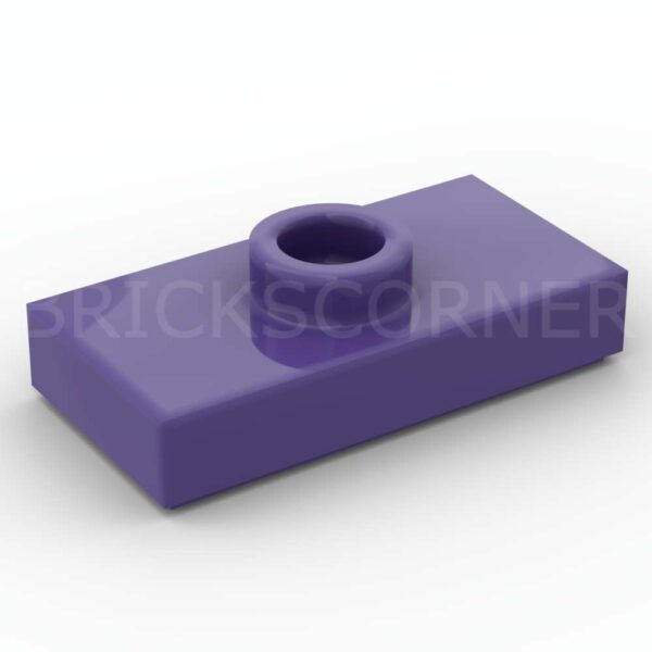 LEGO® Plaque Modifiée 1 x 2 avec Tenon au centre "Jumper" - 15573 - Violet Foncé