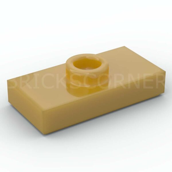 LEGO® Plaque Modifiée 1 x 2 avec Tenon au centre "Jumper" - 15573 - Doré