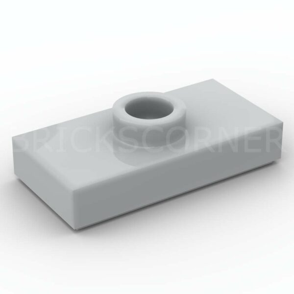 LEGO® Plaque Modifiée 1 x 2 avec Tenon au centre "Jumper" - 15573 - Medium Stone Gray