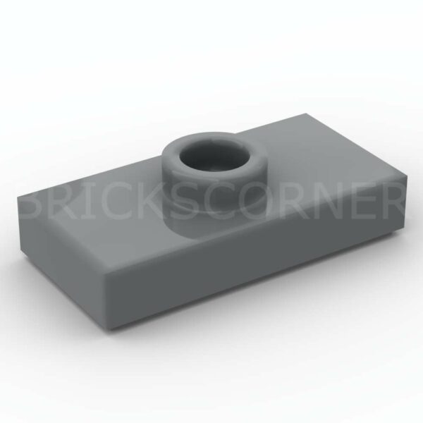 LEGO® Plaque Modifiée 1 x 2 avec Tenon au centre "Jumper" - 15573 - Dark Stone Gray