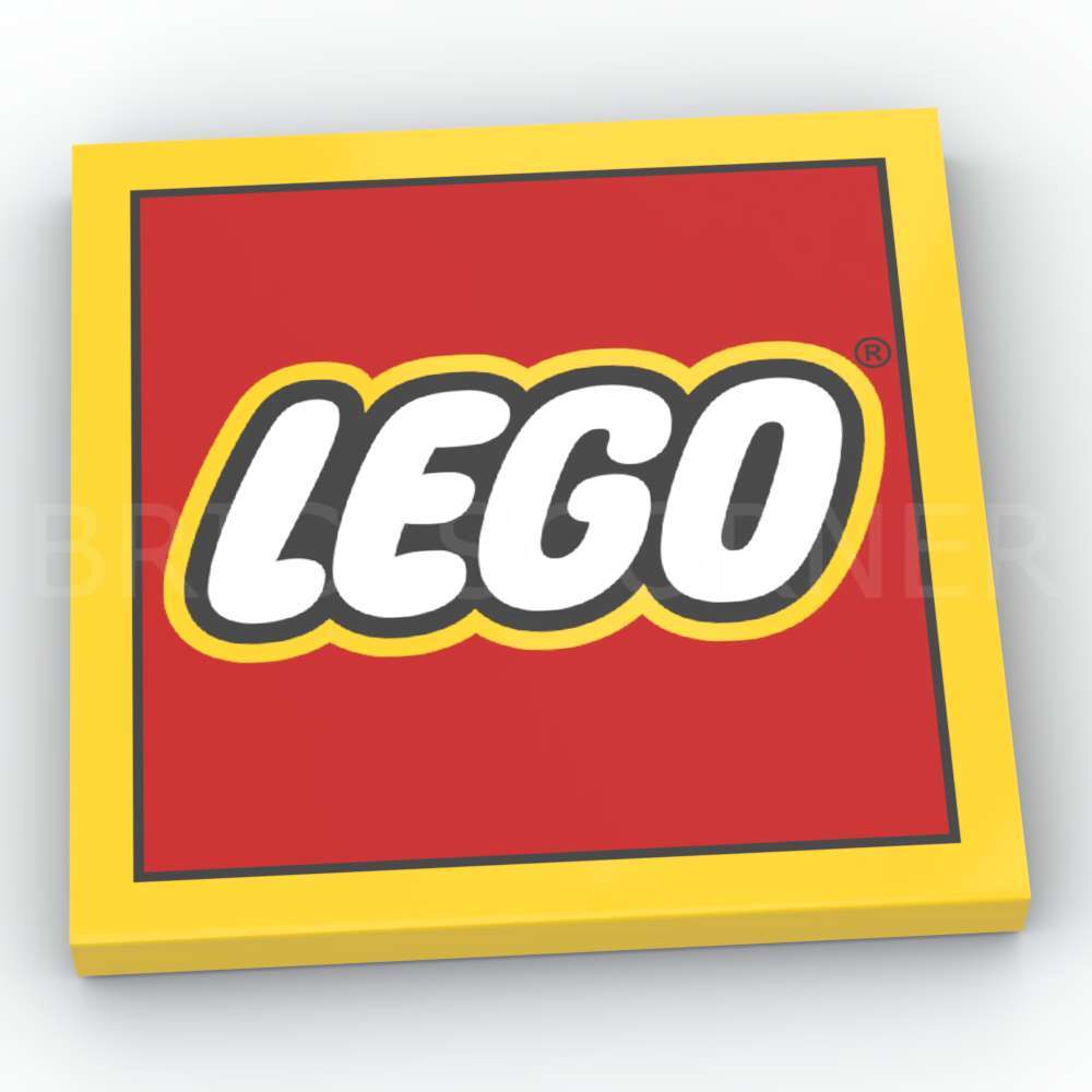 LEGO® Tuile Décorée 4 x 4 motif Logo LEGO - 1751pb015 - Jaune