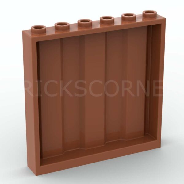 LEGO® Cloison / Mur 1 x 6 x 5 Ondulé - 23405 - Orange Foncé
