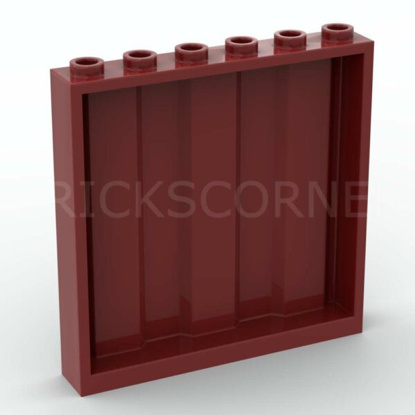 LEGO® Cloison / Mur 1 x 6 x 5 Ondulé - 23405 - Rouge Foncé
