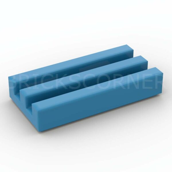 LEGO® Tuile Modifiée 1 x 2 Grille - 2412b - Azur Foncé
