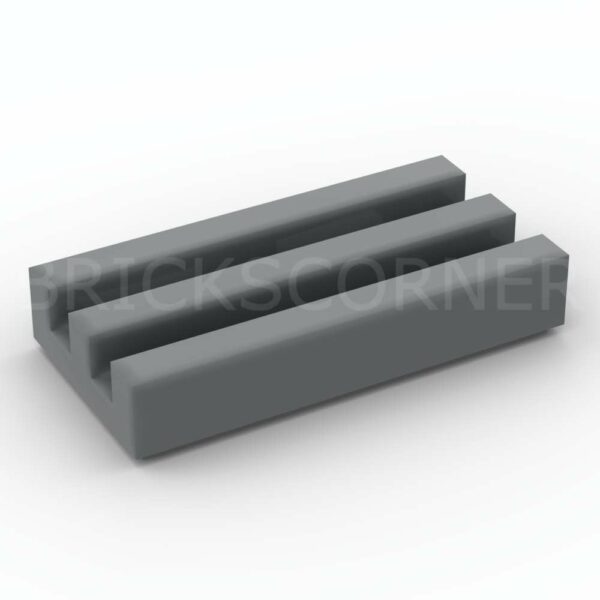 LEGO® Tuile Modifiée 1 x 2 Grille - 2412b - Dark Stone Gray