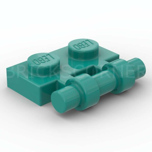 LEGO® Plaque Modifiée 1 x 2 avec Barre / Poignée - 2540 - Turquoise Foncé