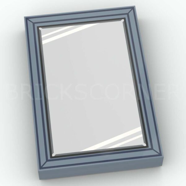 LEGO® Tuile Décorée 2 x 3 Motif Miroir - 26603pb213 - Bleu Sable