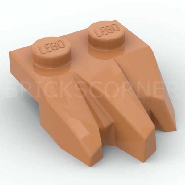 LEGO® Plaque Modifiée 1 x 2 Rocher / Patte à 3 Griffes - 27261 - Nougat Moyen