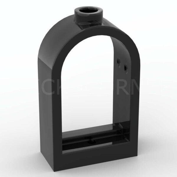 LEGO® Fenêtre 1 x 2 x 2 2/3 Sommet Arrondi - 30044 - Noir