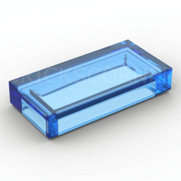 LEGO® Tuile 1 x 2 - 3069 - Bleu Foncé Transparent