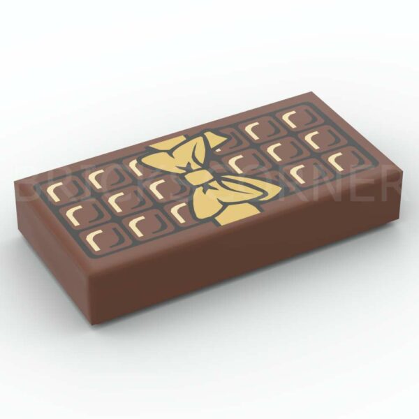 LEGO® Tuile Décorée Motif Tablette de Chocolat - 3069pb0440 - Brun