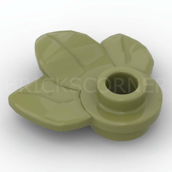 LEGO® Plante 1 x 1 avec 3 Feuilles / Pétales - 32607 - Vert Olive