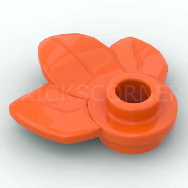 LEGO® Plante 1 x 1 avec 3 Feuilles / Pétales - 32607 - Orange