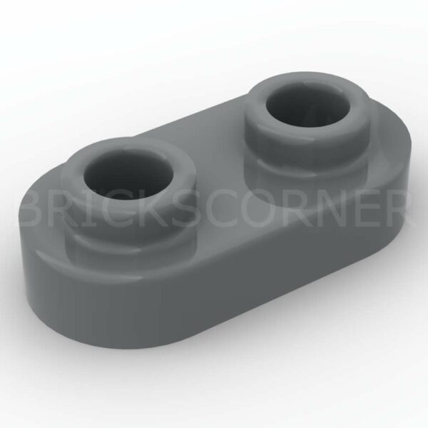 LEGO® Plaque Ronde 1 x 2 avec 2 Tenons Ouverts - 35480 - Dark Stone Gray