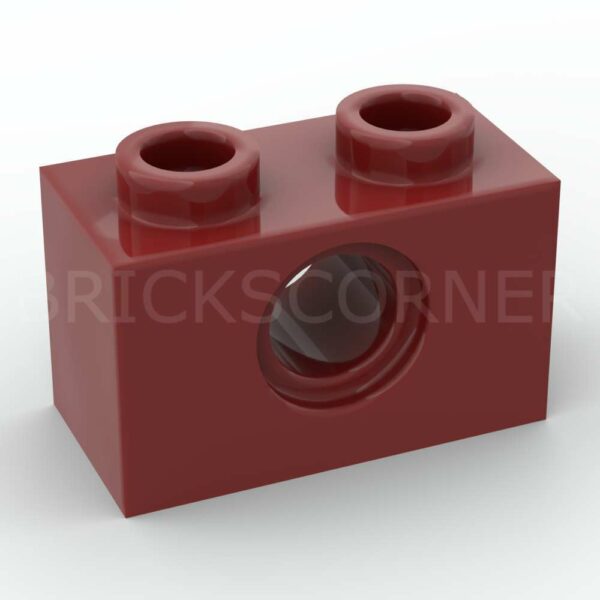 LEGO® Brique Technic 1 x 2 - 3700 - Rouge Foncé