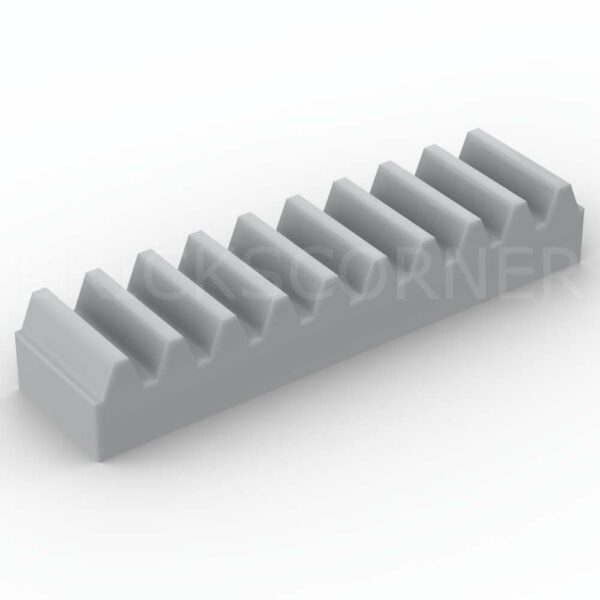 LEGO® Barre / Rampe 1 x 4 pour Engrenage Technic - 3743 - Medium Stone Gray