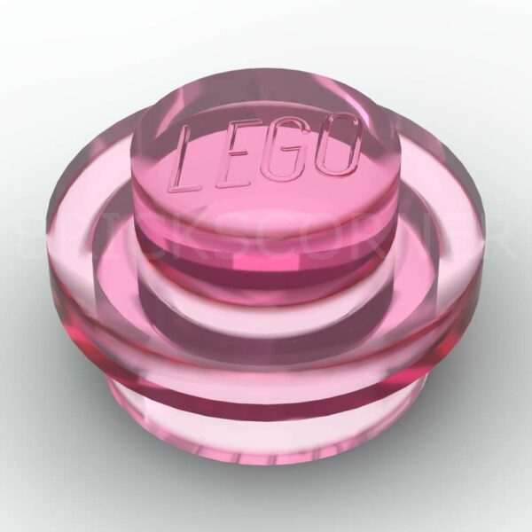 LEGO® Plaque Ronde 1 x 1 - 4073 - Rose Foncé Transparent