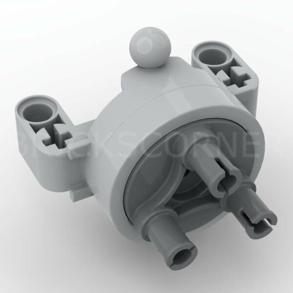 LEGO® Technic Direction Porte Moyeu / Fusée 3 Pins - 46490c01 - Medium Stone Gray