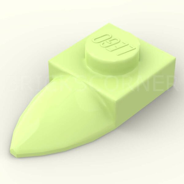 LEGO® Plaque Modifiée 1 x 1 avec Dent Horizontale - 49668 - Vert Jaunâtre