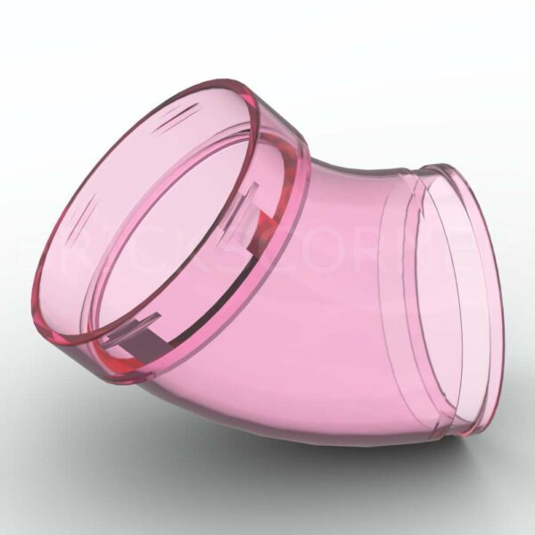 LEGO® Tuyau / Cylindre Courbé 45° - 49737 - Rose Foncé Transparent