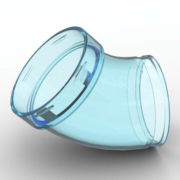 LEGO® Tuyau / Cylindre Courbé 45° - 49737 - Bleu Clair Transparent