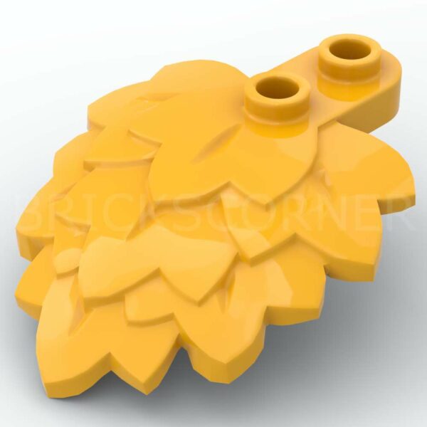 LEGO® Plante / Feuille / Branche sur Plaque Ronde 1 x 2 - 5058 - Orange Clair